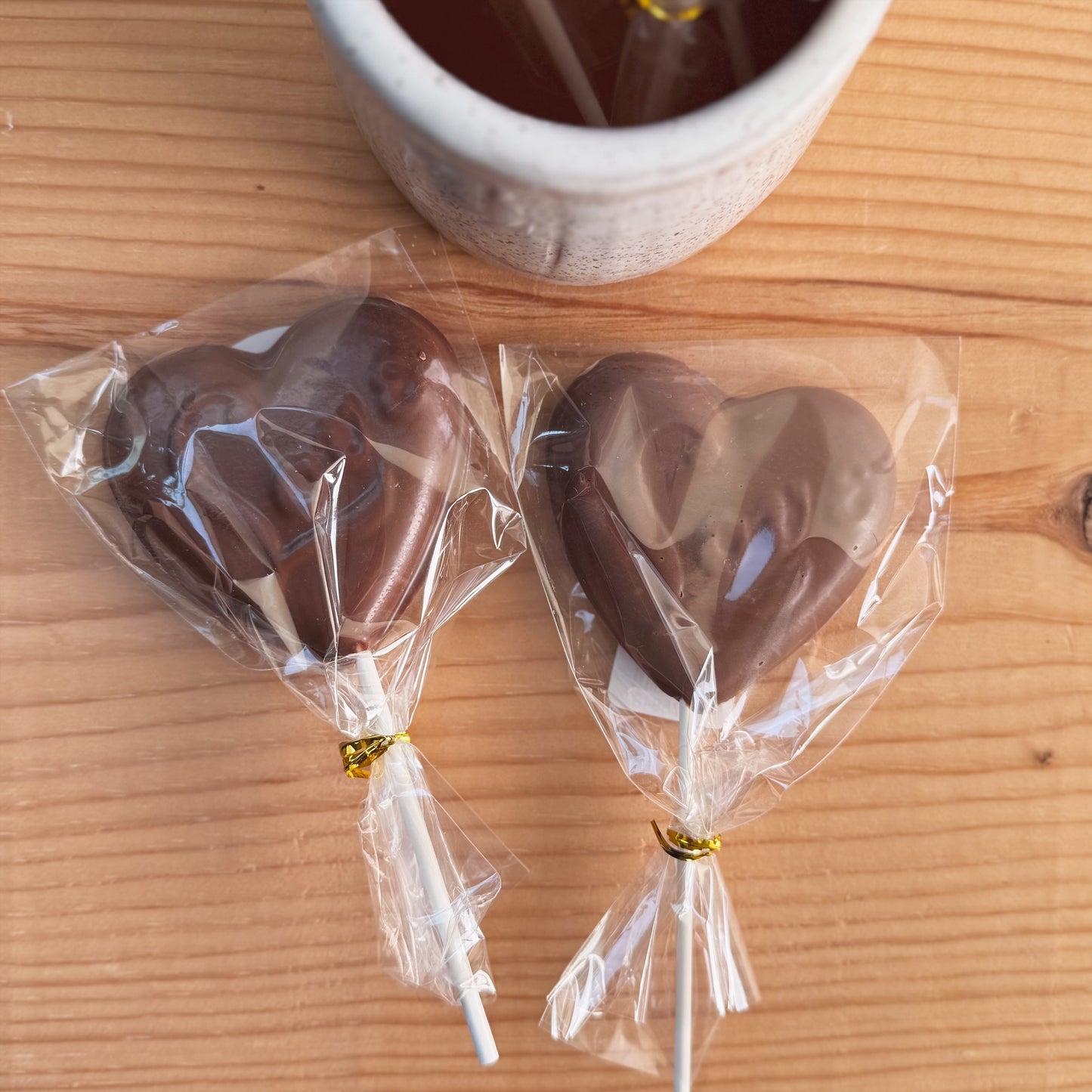 Chocolate Heart Lollies