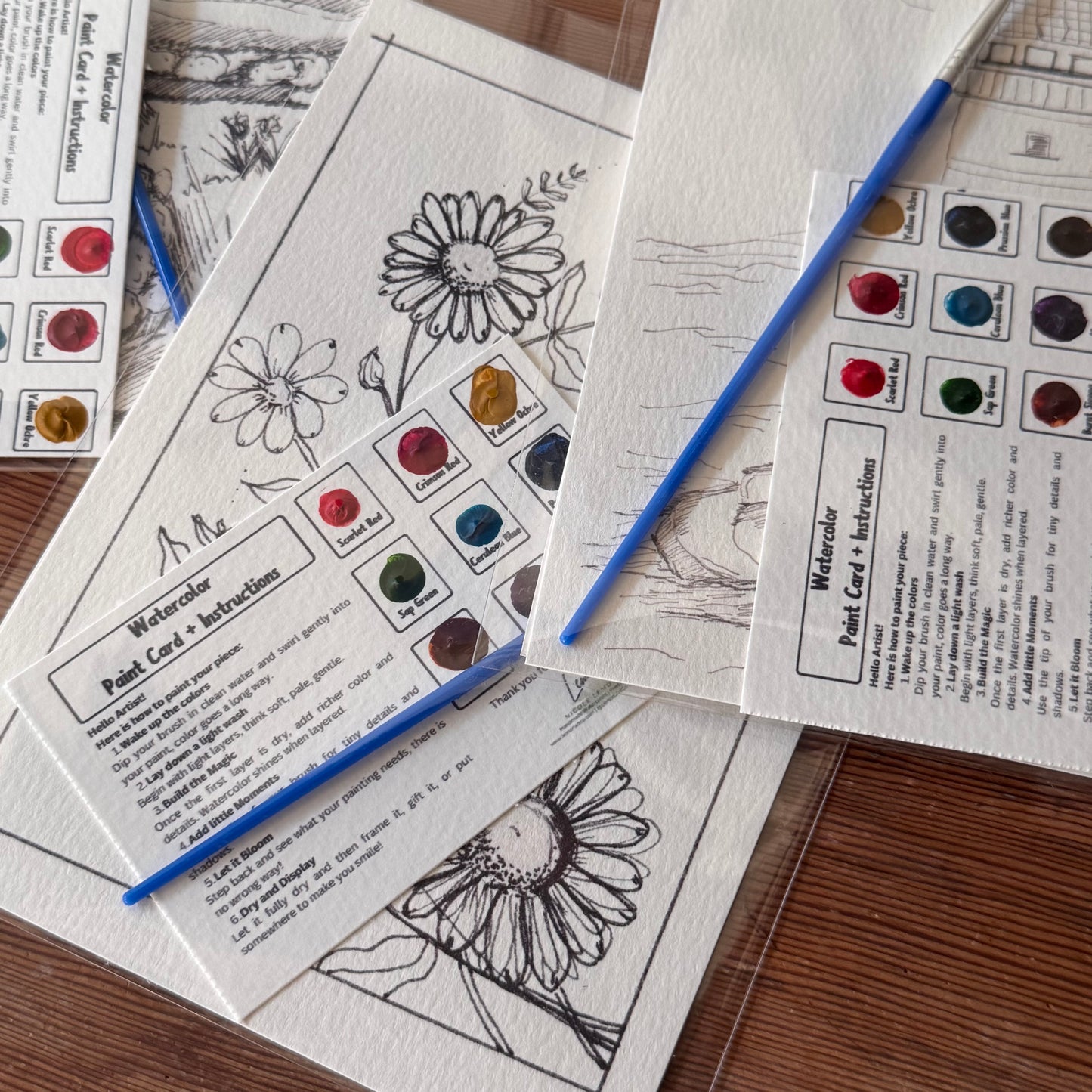 Set of 2 DIY Watercolors Paint Kit