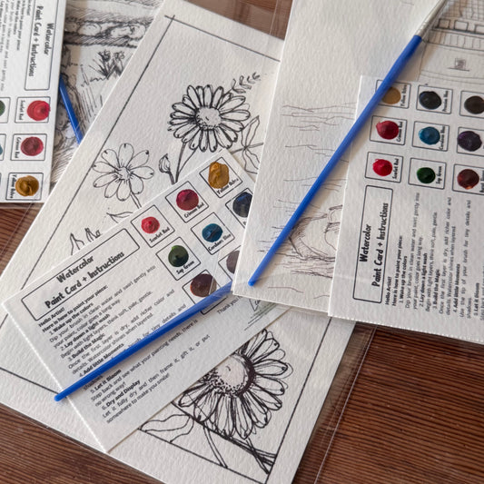 Set of 2 DIY Watercolors Paint Kit