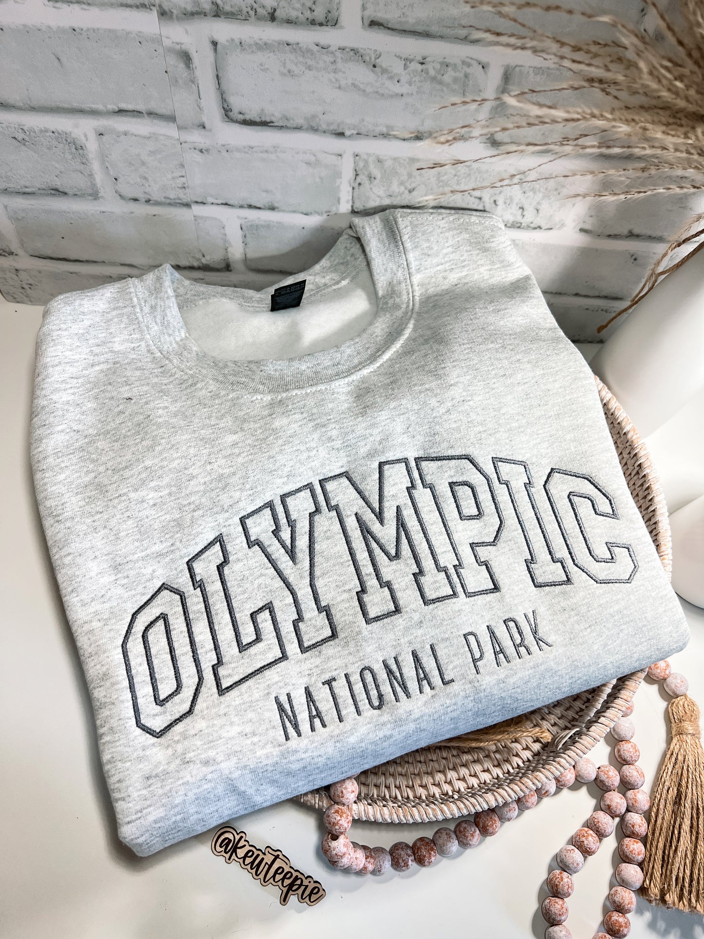 Embroidered Olympic National Park Crewneck