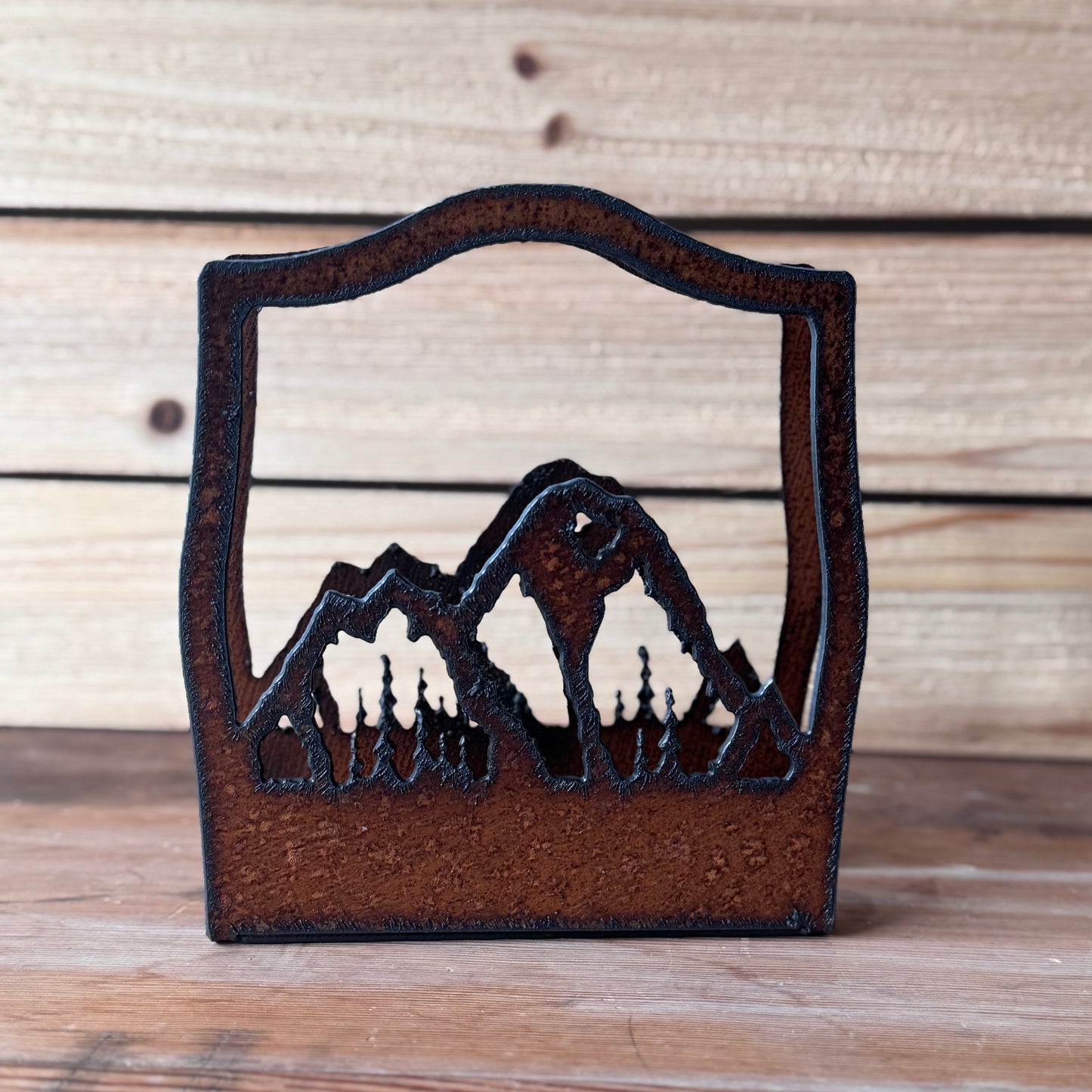 Mountain Metal Napkin Holder