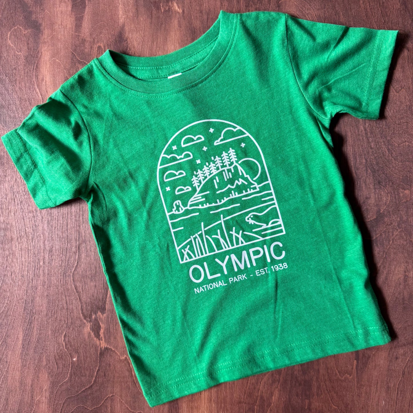 Olympic National Park Youth Tshirt Green