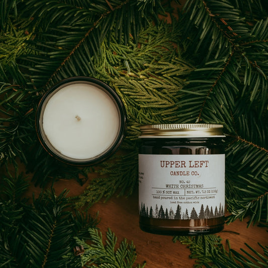 White Christmas Candle