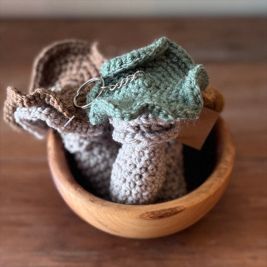Crochet Mushroom Key Ring