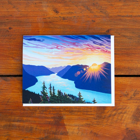 Storm King Sunset Greeting Card