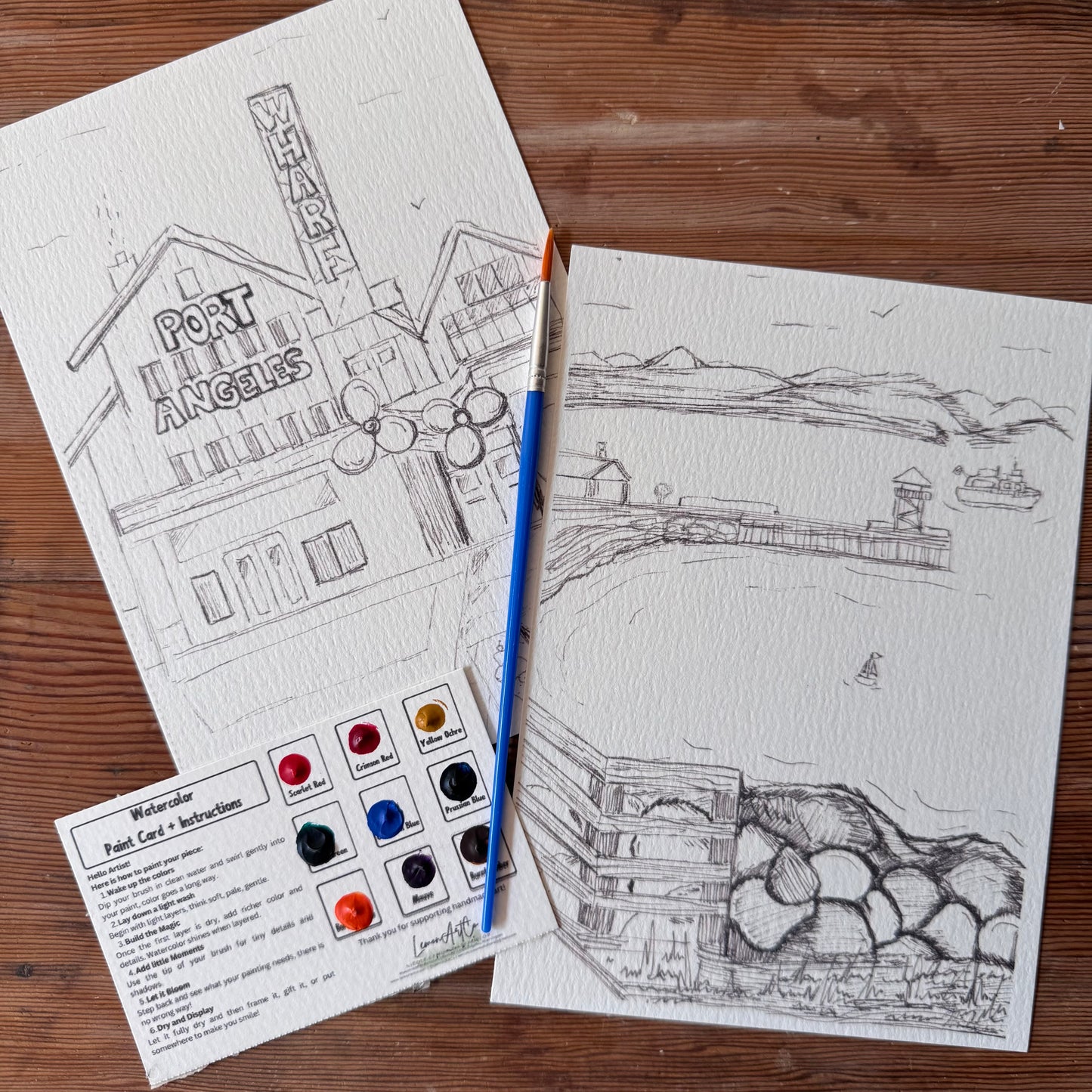 Set of 2 DIY Watercolors Paint Kit
