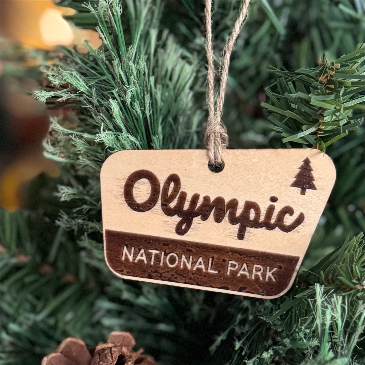 Olympic National Park Sign Wood Ornament