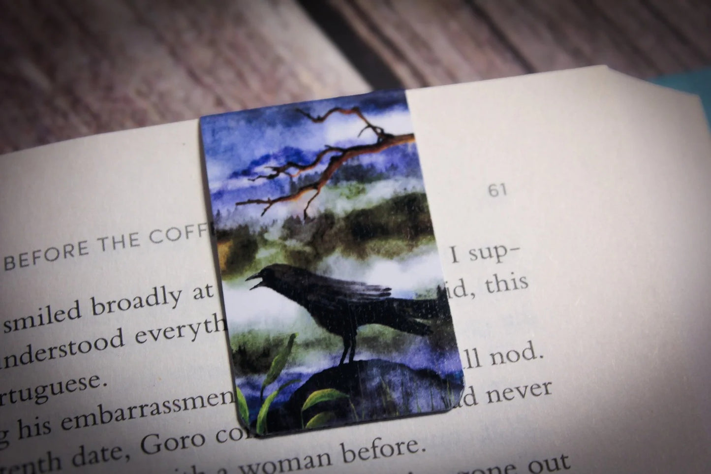 Fall Crows Magnetic Bookmark Set
