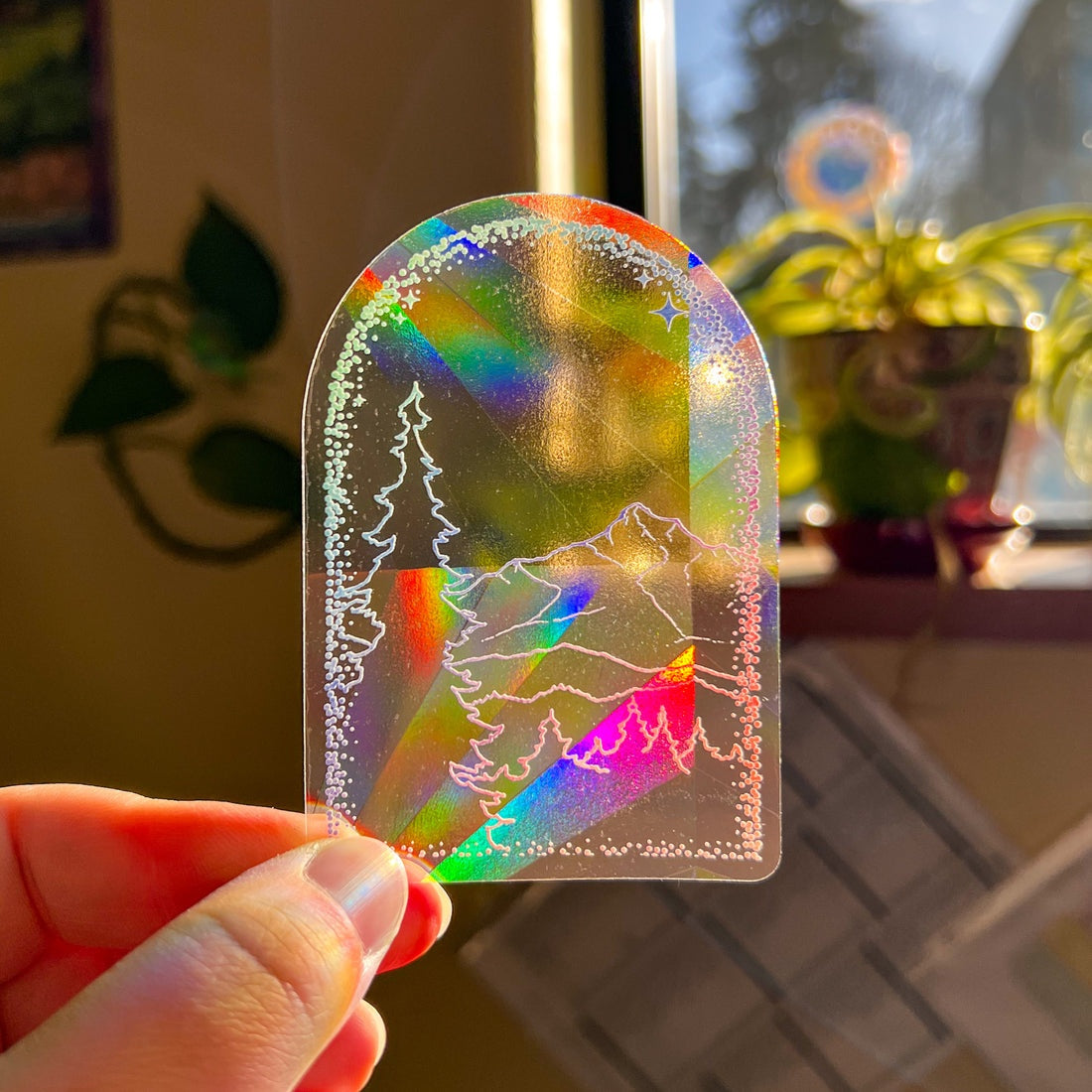 Magical Landscape Arch Suncatcher Sticker