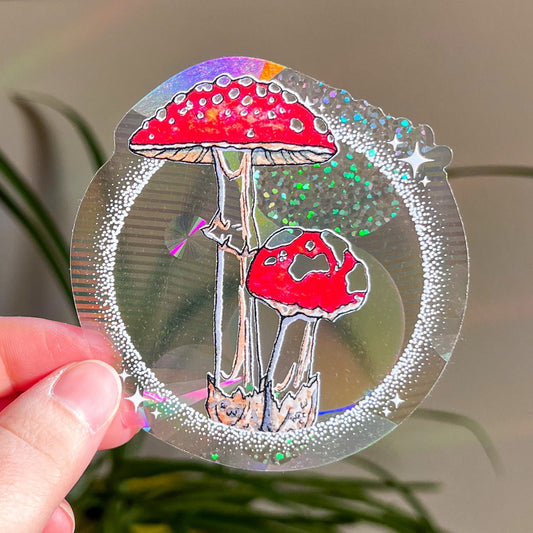 Magic Mushrooms Suncatcher Sticker