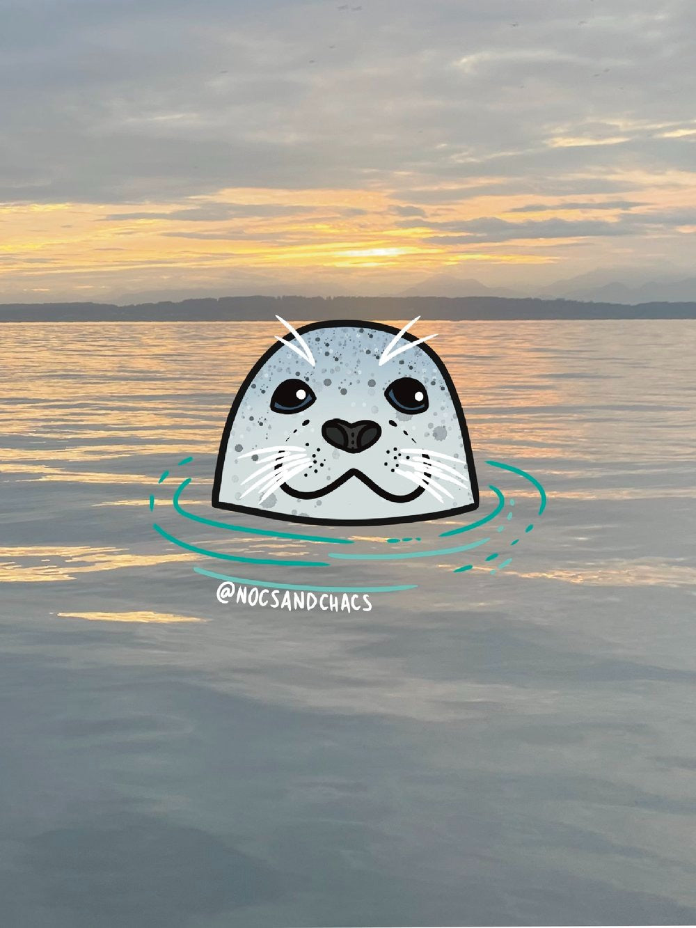 Harbor Seal Noggin Sticker