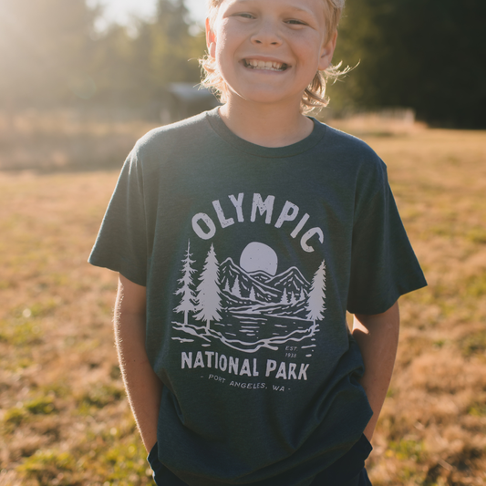Olympic National Park Youth Tshirt in Navy