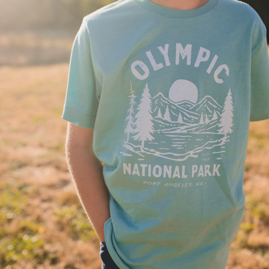 Olympic National Park Youth Teal Tshirt