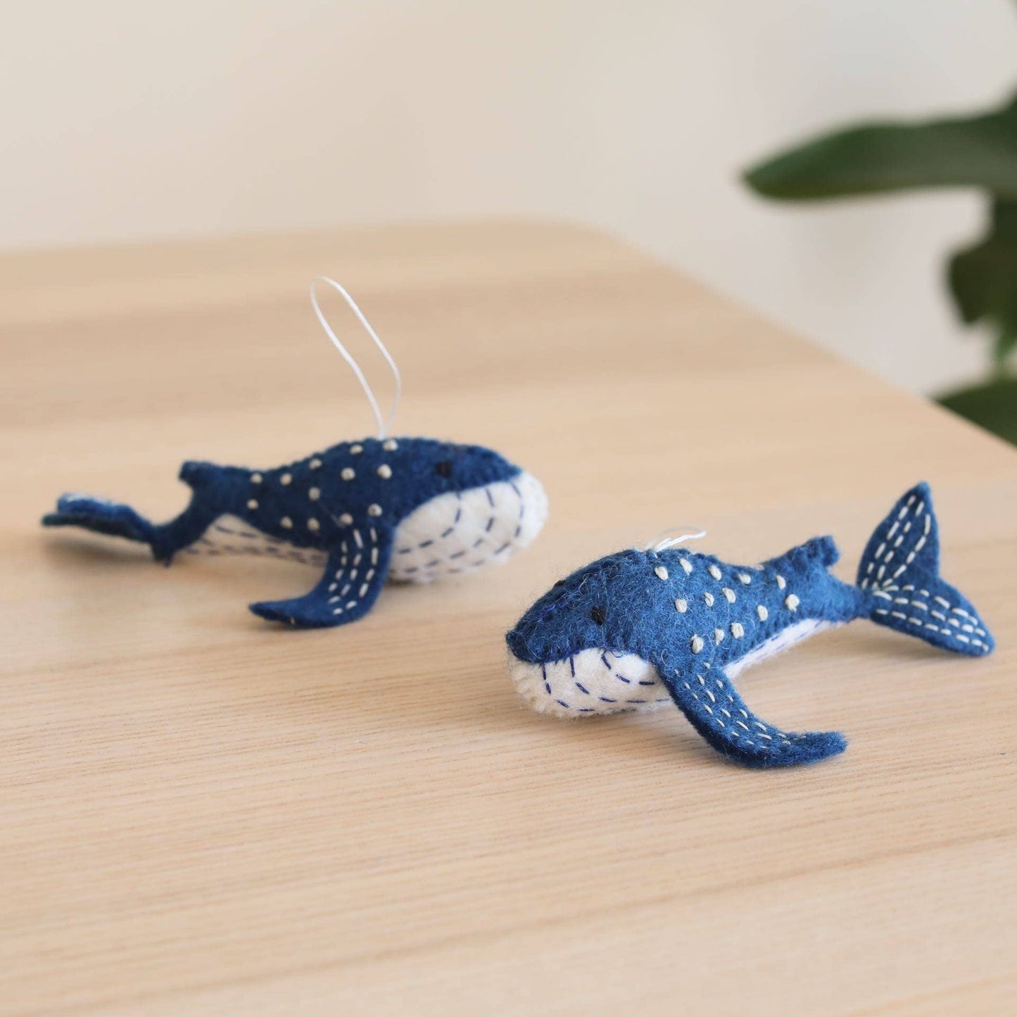 Blue Minke Whale Felt Ornament