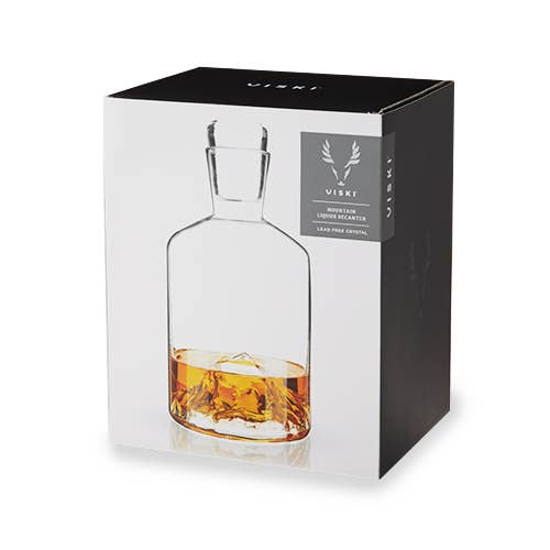 Pacific Northwest Mountain Crystal Liquor Decanter