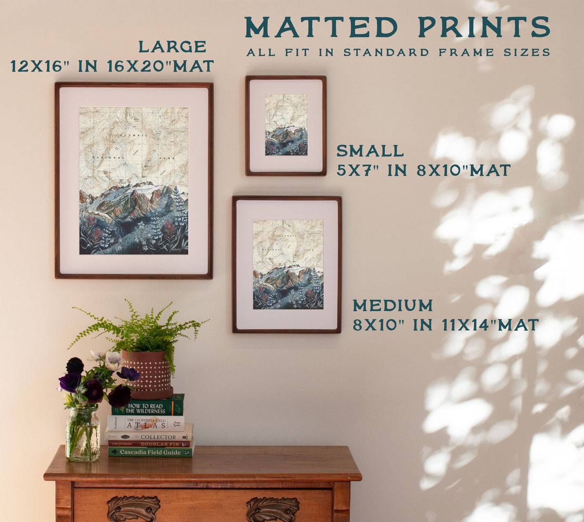 Mt Olympus in Olympic National Park Fine Art Matted Print