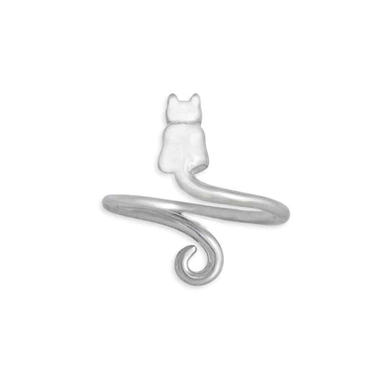 Sterling Silver Adjustable Cat Ring