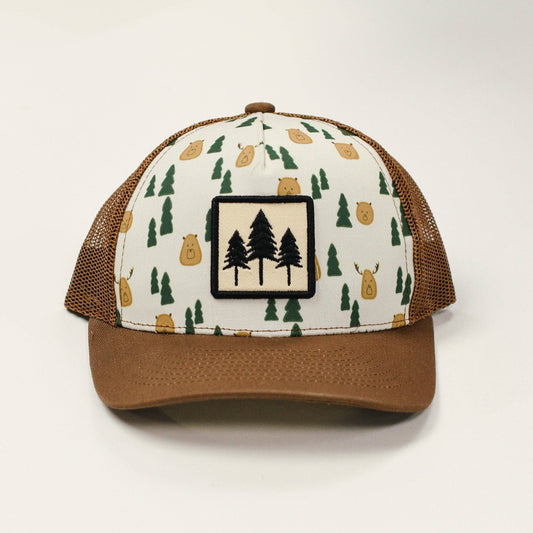 Woodland Bear Kids Trucker Hat