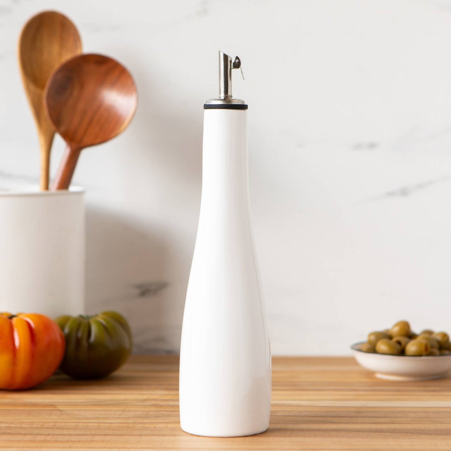 White Ceramic Cruet