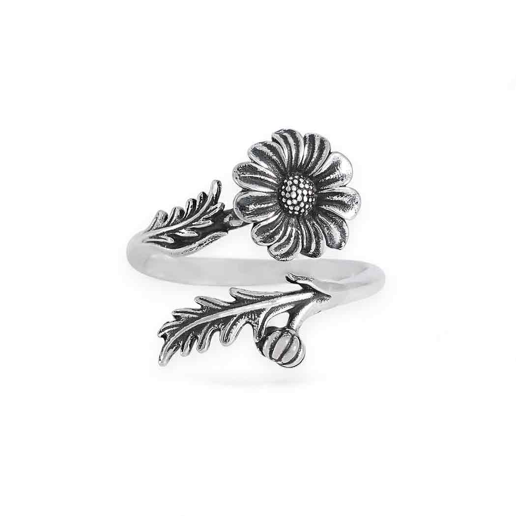 Sterling Silver Adjustable Birth Flower Rings