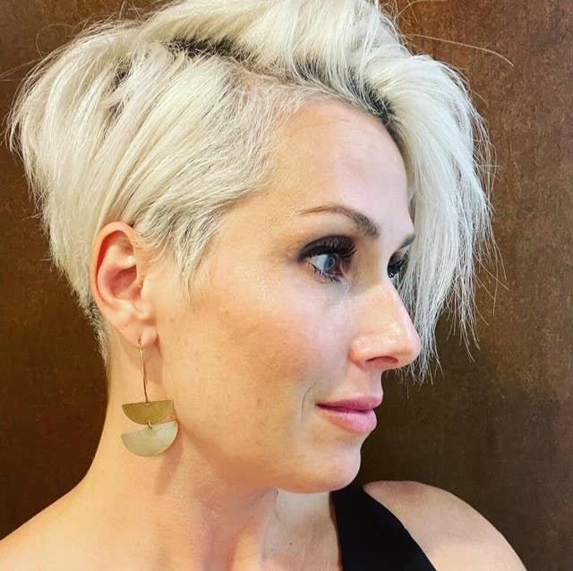Double Half Moon Brass Earrings