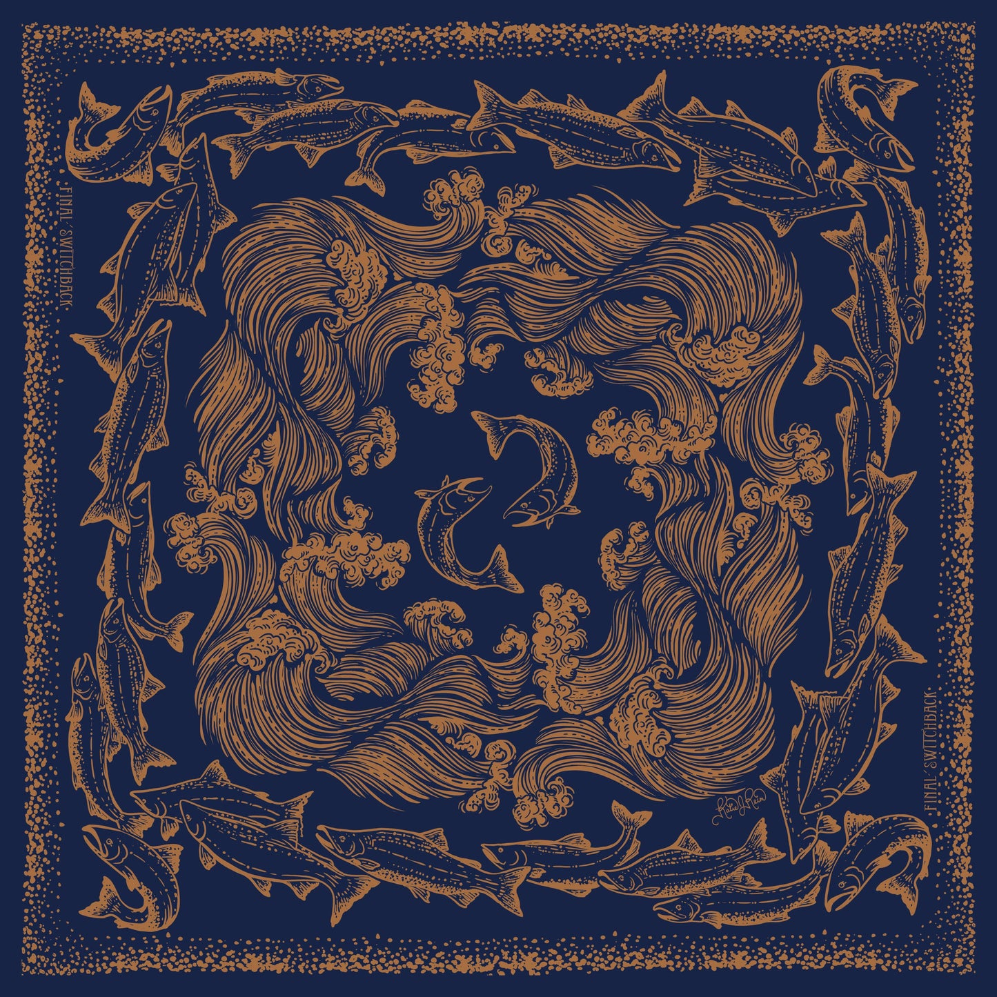 Salmon Run Premium Discharge Bandana