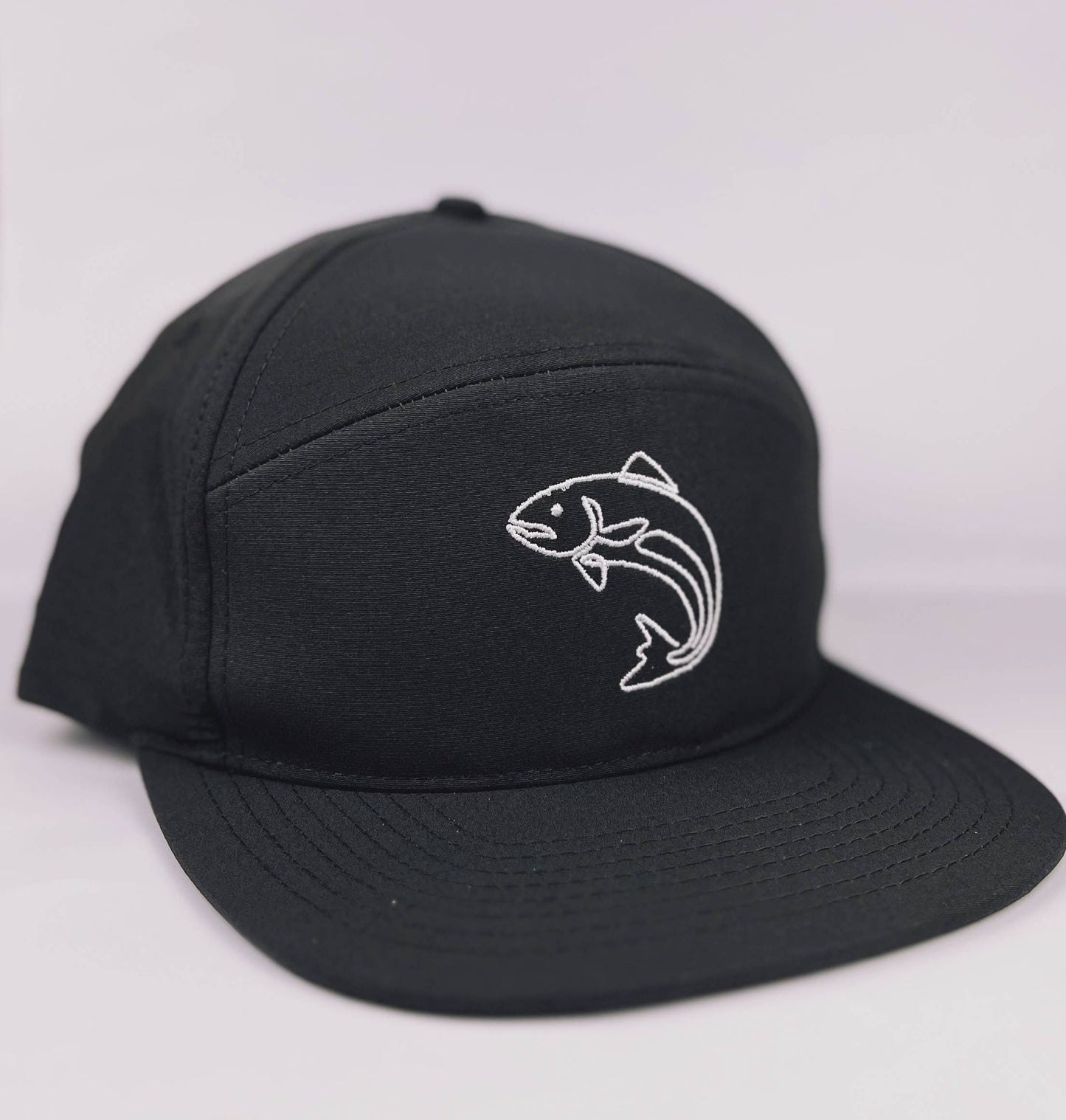 Trout Poly Camp Hat- Charcoal