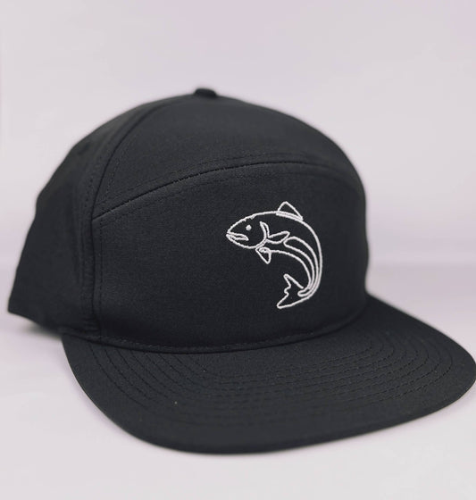 Trout Poly Camp Hat- Charcoal