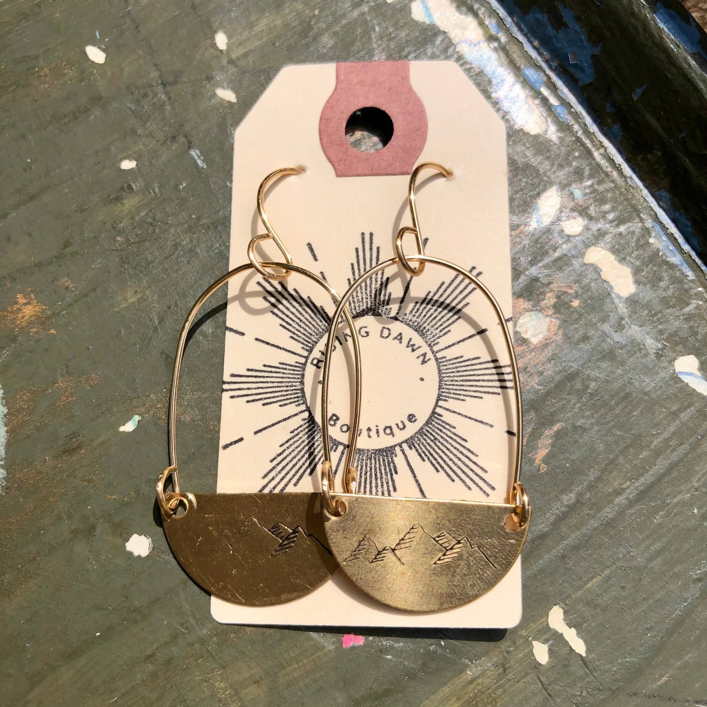 Mountain Brass & Hoop earrings