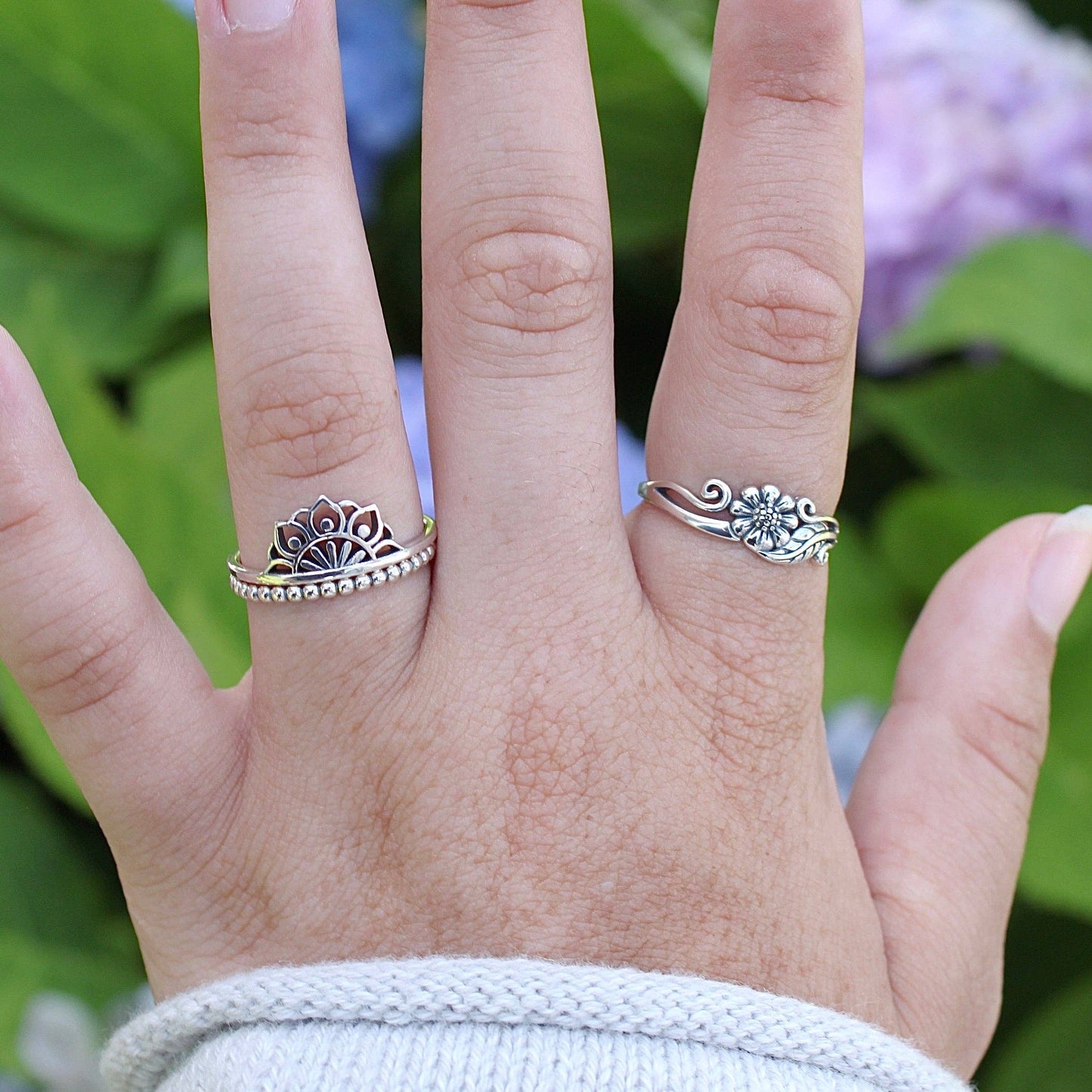 Flower with Vine Ring