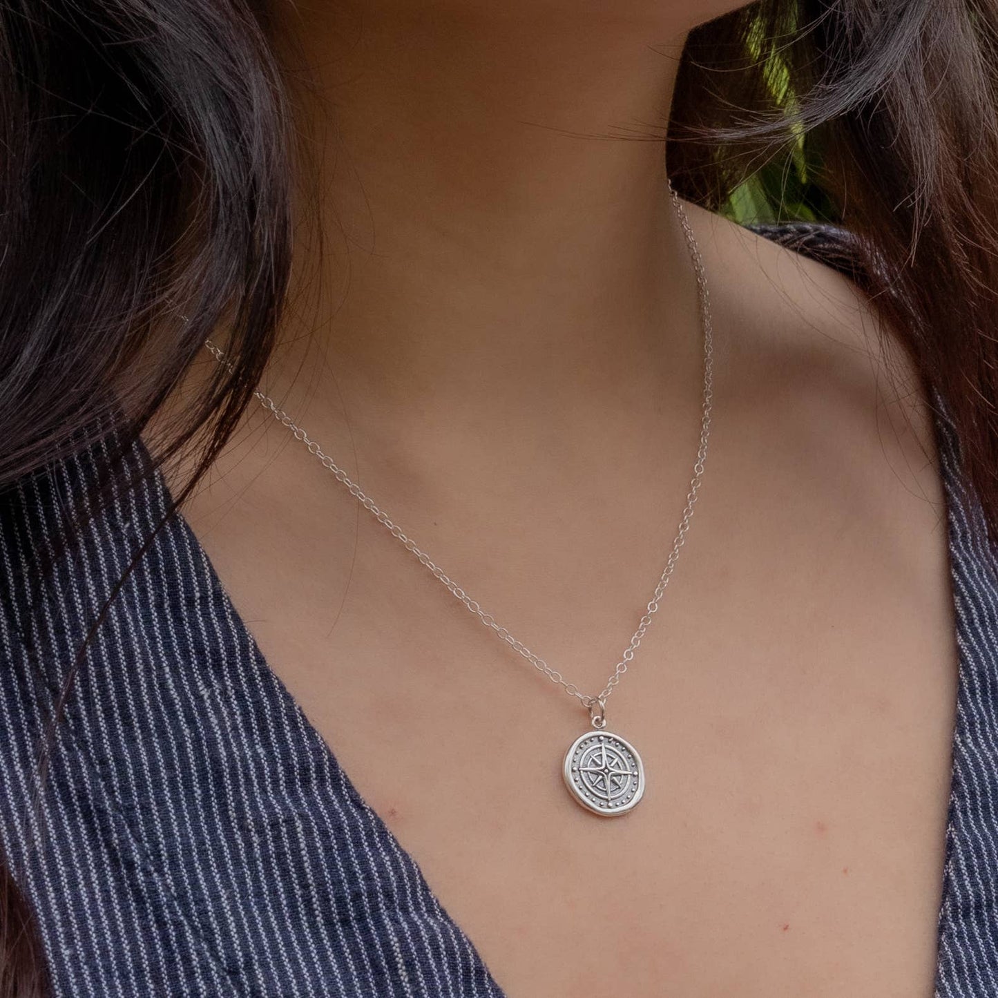 Wax Seal Compass Necklace