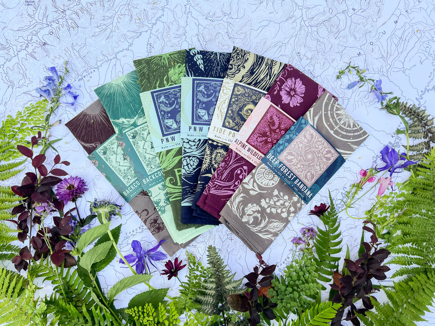 Tide Pool Cotton Bandana - Two Colors