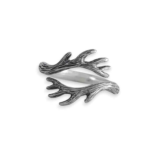 Sterling Silver Adjustable Antler Ring