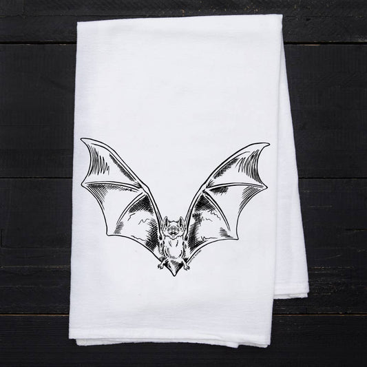 Bat Flour Sack Kitchen Towel