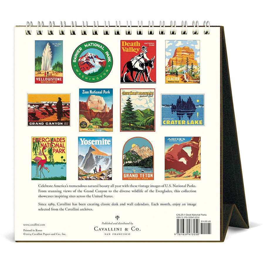 2025 National Park Desk Calendar