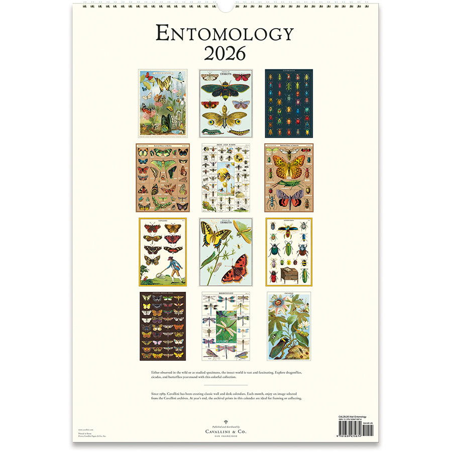 2026 Entomology Wall Calendar