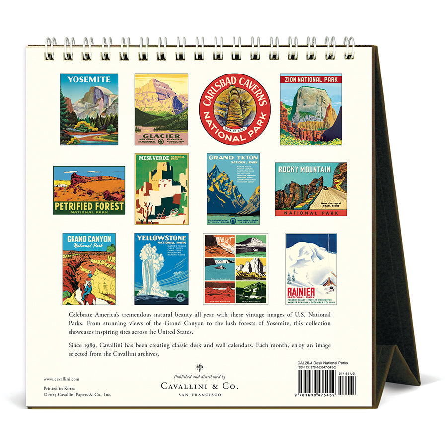 2026 National Parks Desk Calendar