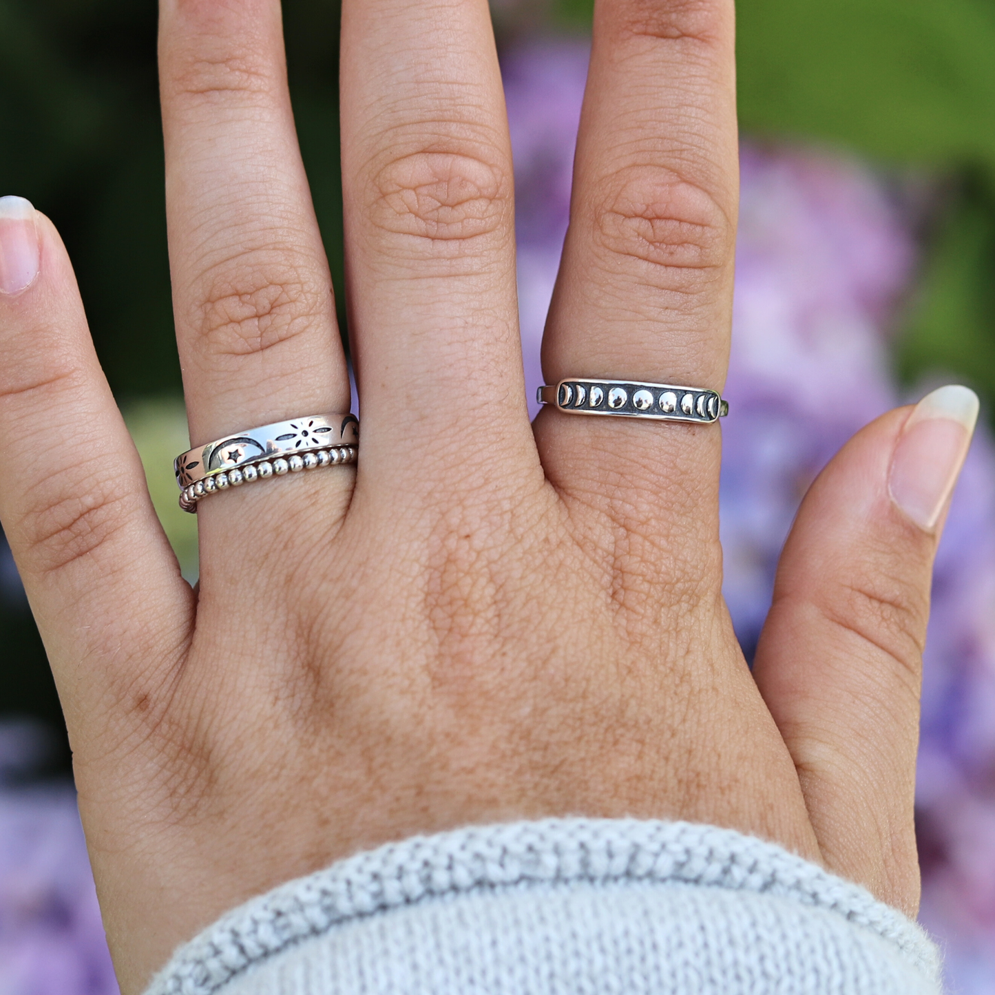 Moon Phases Dark Ring