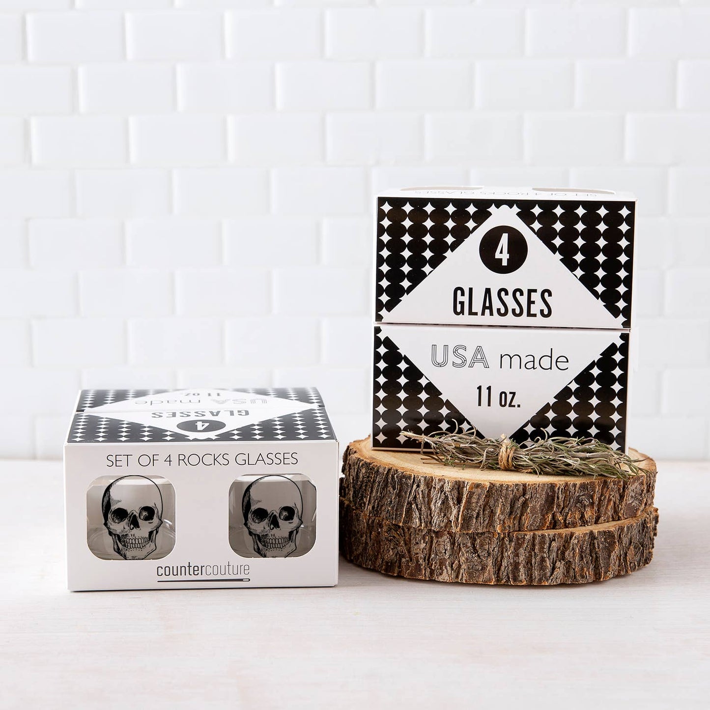 Skull Rocks Glass | Black Skull | Whiskey Glass