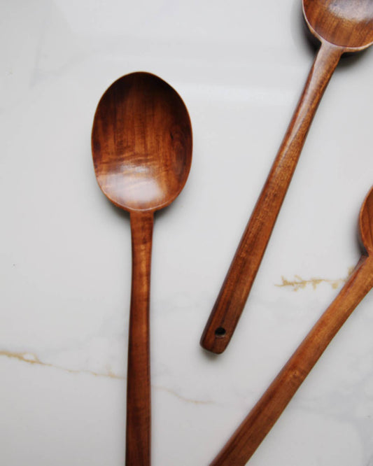 Teak Wood Long Handle Spoon