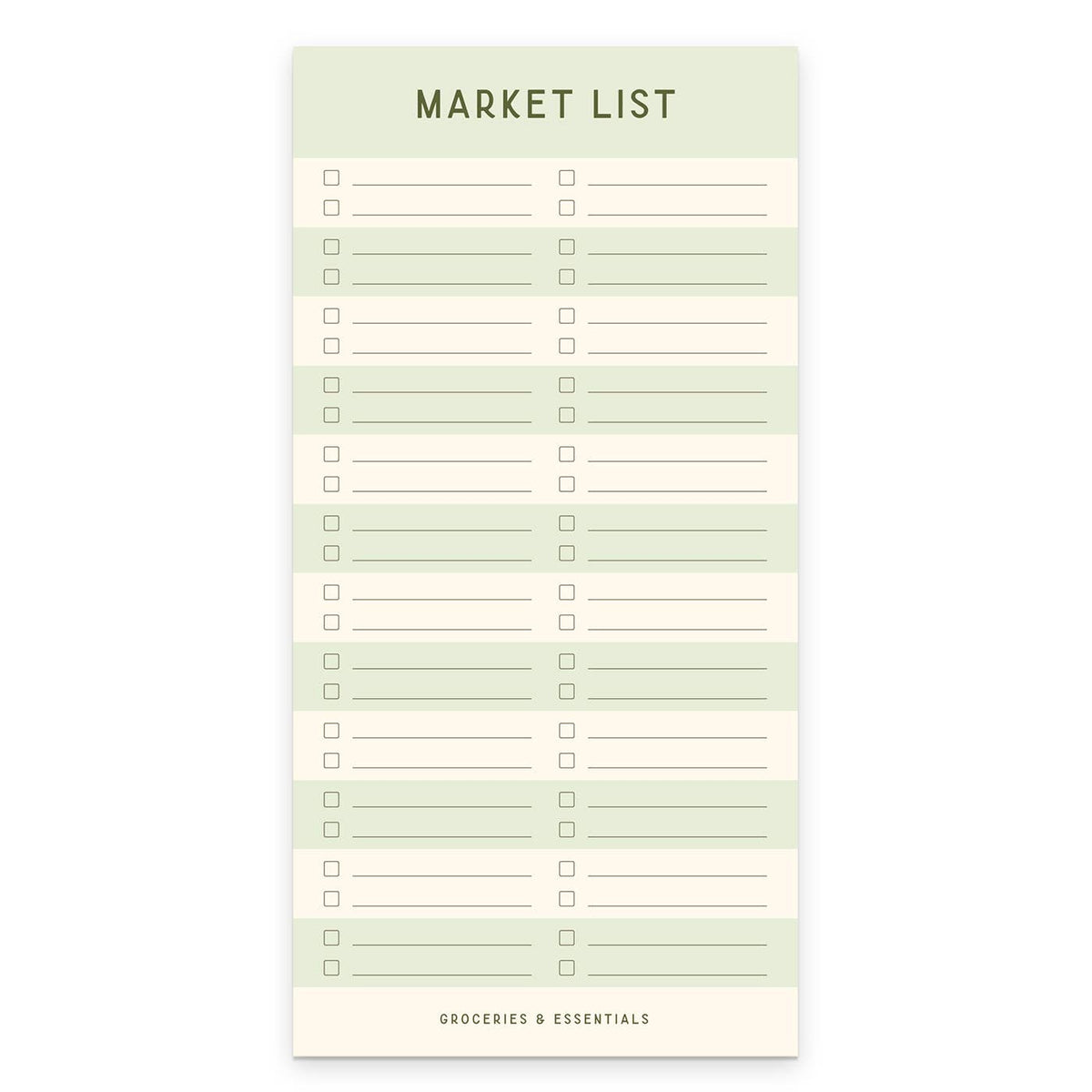 Striped Market List Notepad