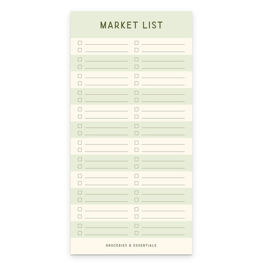 Striped Market List Notepad