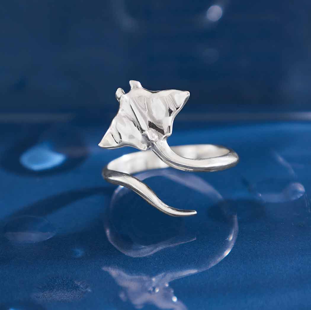 Sterling Silver Adjustable Stingray Ring