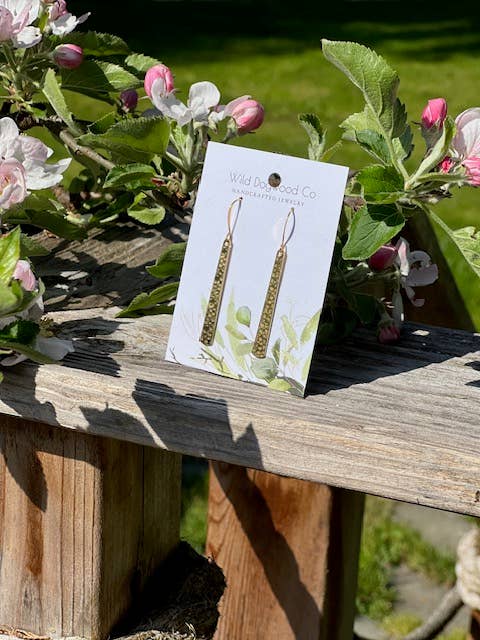 Hammered Brass Earrings