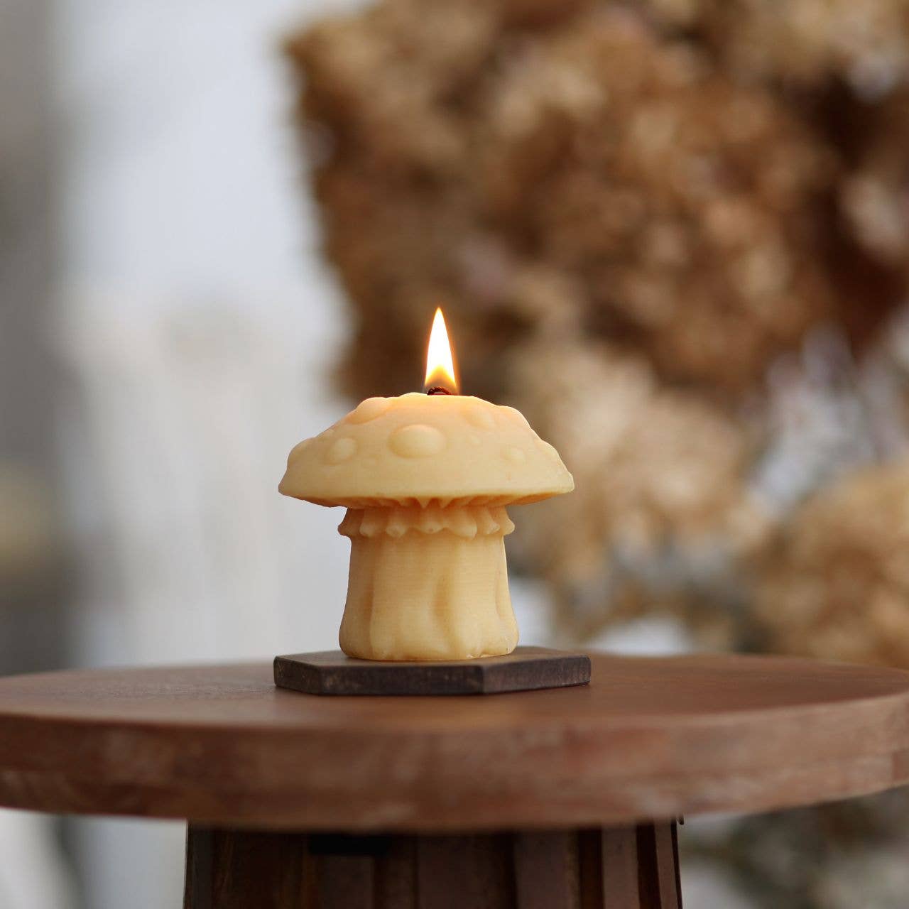 Mushroom Beeswax Candles