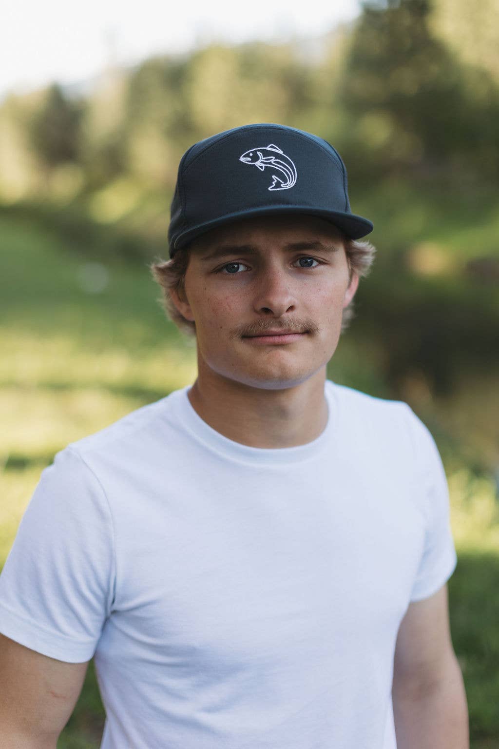 Trout Poly Camp Hat- Charcoal