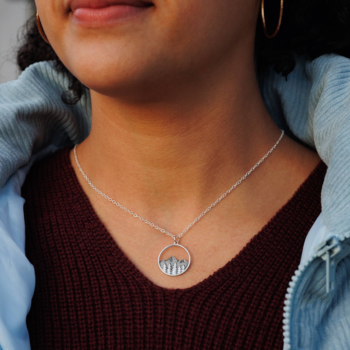 Tree and Mountain Necklace
