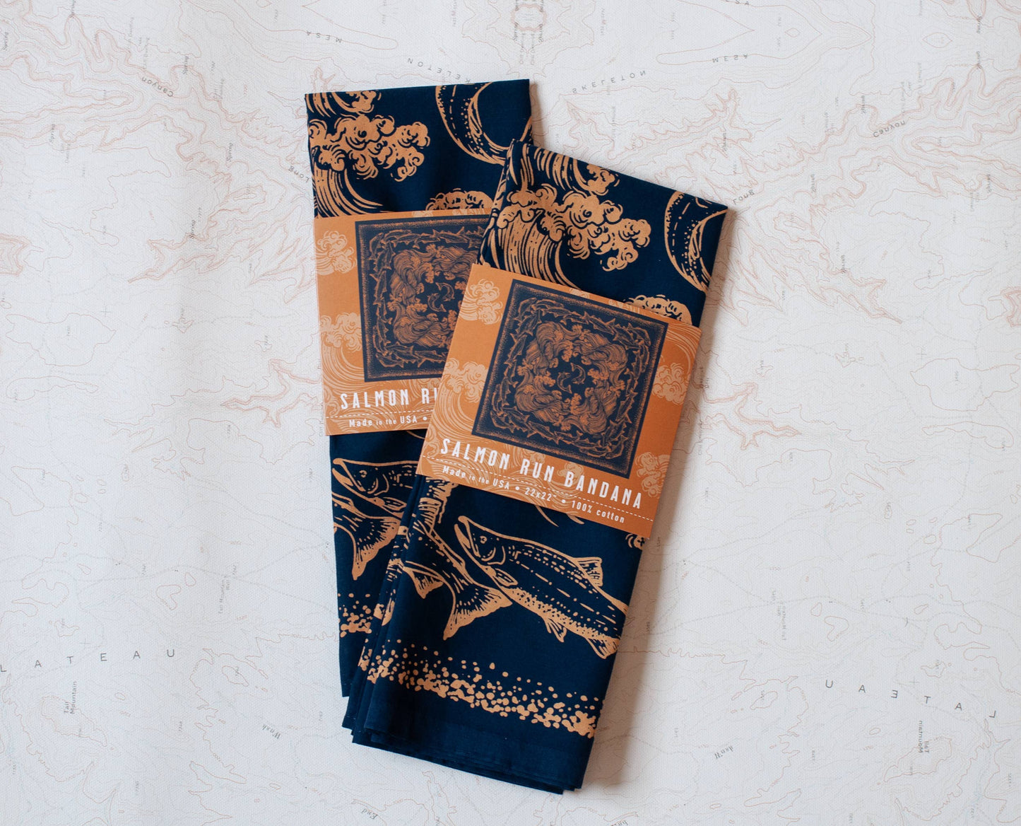 Salmon Run Premium Discharge Bandana