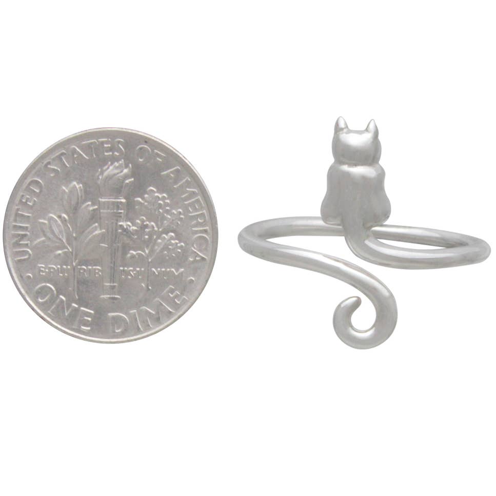 Sterling Silver Adjustable Cat Ring
