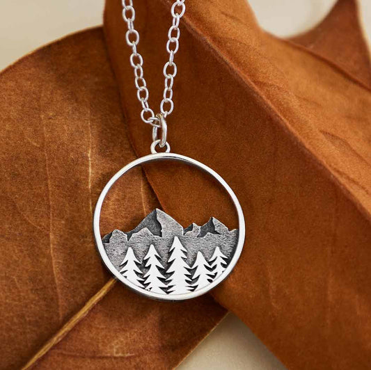 Tree and Mountain Necklace